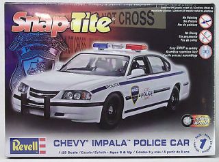 Chevy, Police Car, Sealed Box, Snap Tite Model Kit, 1/25 Scale