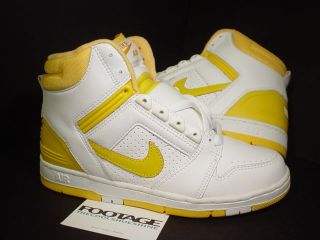 2002 Nike Air Force II 2 High WHITE UNIVERSITY GOLD YELLOW DS NEW Sz 8