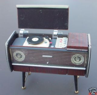 Phonograph Miniature Retro Vintage Styling 1/24 Scale G Diorama 