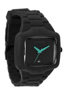 Nixon Rubber Player Black Teal Watch Wristwatch New In Box Real 