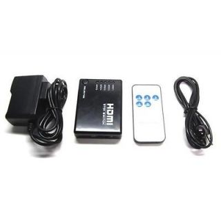   Port Switch/Switcher IR Remote Support Full HD 3D w/ Power adapter TV