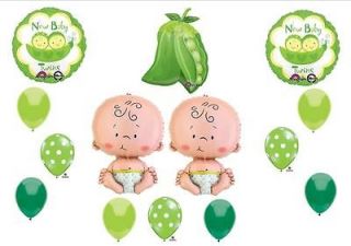 twin peas in a pod baby shower balloons decorations supplies