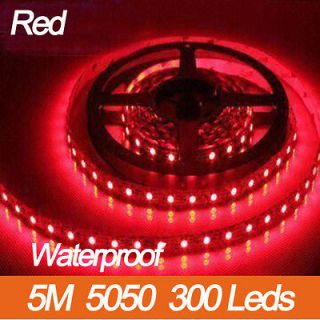 Wonderful Red 5M SMD 5050 300 Leds Car Strip String Light Waterproof 