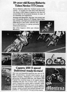 1971 montesa cappra 250 mx motorcycle original racing ad time