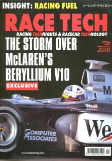 Race Tech Apr 1999   McLarens Beryllium V10   Racing Fuel   Ground 