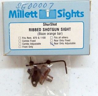 millett shurshot ribbed shotgun rear adjustable sight 