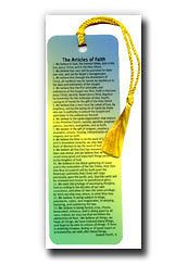 LDS Articles of Faith Bookmark   Primary, Primary Gift, Missionary 