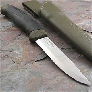 MORA of SWEDEN Army Military Clipper Black & Olive Green Knife FOS 