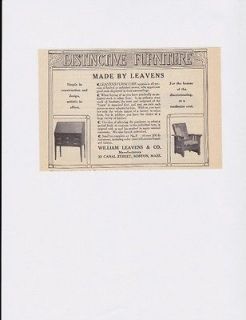   Antique MORRIS STICKLEY Style CHAIR Boston w LEAVENS FURNITURE AD