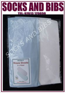 moses basket cotton jersey fitted sheets 1 blue1white from united