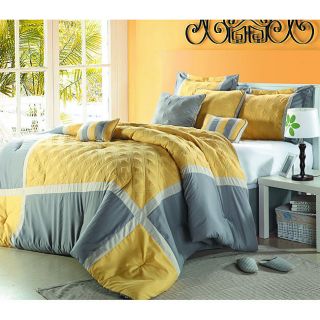 yellow grey oversized 8 piece comforter set more options option