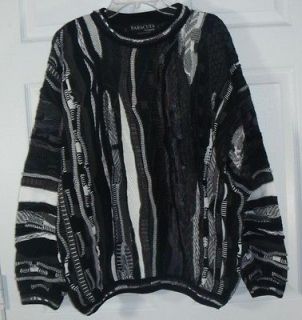 Mens Tundra Canada Black Mercerized Sweater Sz L Textured Nice Warm
