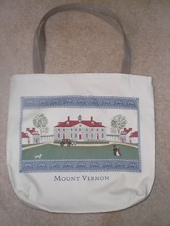 Tote Bag   Mt.Vernon and Front Lawn with Carriage, Couple, Dog Natural 