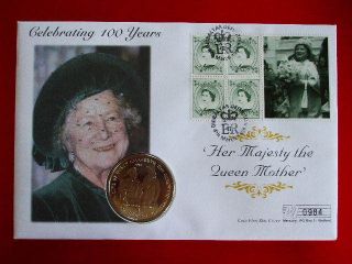 1999 GIBRALTAR QUEEN MOTHER CELEBRATING 100 YEARS ONE CROWN FIRST DAY 