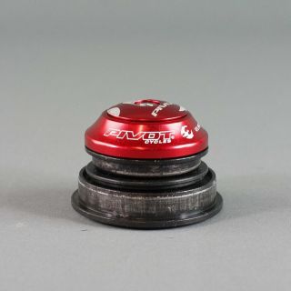 Anodized Red Inset Tapered Headset 44mm Top 56mm Bottom Zero Stack