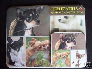 little gifts chihuahua dog pet computer mouse pad 2 coaster