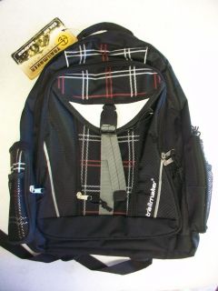 Trailmaker Equipment STUDENT Back Pack Black w/ Plaid Front   Free 