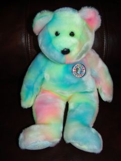 Ty Beanie Buddies Multicolored B.B. Bear Without a Birthday 14