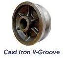 one cast iron v groove wheel 4 x 2 w 1 2 id bearing  10 95 