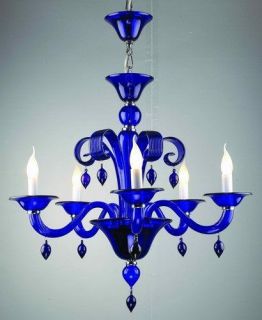 murano glass 5lt amber blue black or white chandelier from