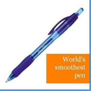 pens   Paper Mate Profile Retractable Ballpoint Pens, BLUE Ink Pens 