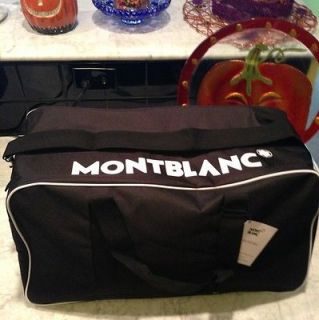 montblanc classic travel weekender duffle gym bag new