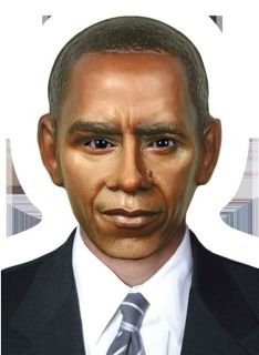 NEW Political Plastic Half Mask President Obama Mask Deluxe