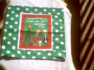 Pillow COVER 16 Dr. Seuss How the Grinch stole Christmas singing 
