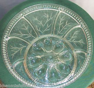CLEAR, PEBBLE PLATTER   RELISH & EGG TRAY ~ INDIANA GLASS ~ 12 7/8 