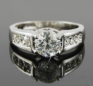 white gold gp round cut lab diamond engagement wedding ring