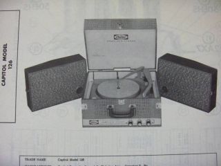 capitol 126 phonograph record player photofact  5