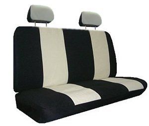 OFF WHITE BLACK RACING BENCH SM TRUCK SEAT COVERS SUPERIOR