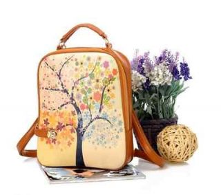 Fashion Backpack tree/windmill/​stamp/animal Print Travel rucksack 