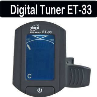 ET33 ET 33 LCD Auto Mini Guitar Digital Tuner Chromatic Bass Violin 