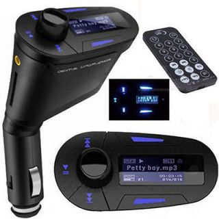 Blue Car  Car Kit  Player Wireless FM Transmitter USB SD MMC LCD 