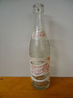 Vintage PepsiCola Double Dot 8 oz Bottle ACL and Embossed