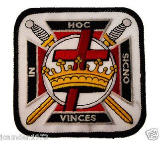 Masonic York Rite Knights Templar Cross embroidered Patch