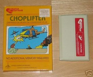 choplifter broderbund 1982 rare vic 20 cart big box from
