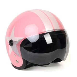 motorcycle vespa scooter jet helmet open face pink from korea