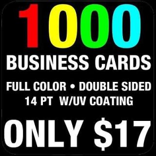 1000 CUSTOM FULL COLOR BUSINESS CARDS + FREE DESIGN  