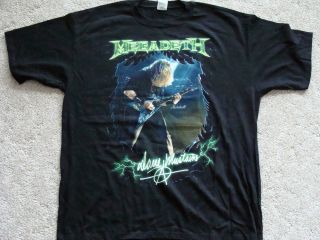 megadeth dave mustaine tour t shirt xxl new 