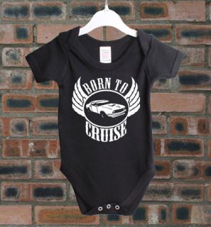FORD MUSTANG BOSS 429 1969 BORN TO CRUISE CLASSIC CAR BABY GROW VEST 