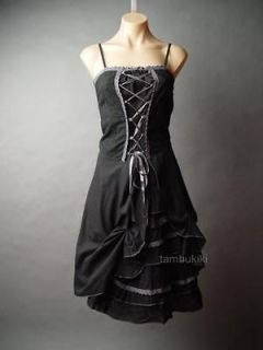   Steampunk Elegant Gothic Lolita Gown Corset Petticoat Bustle Dress L