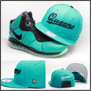 New Era Queens Custom Snapback Hat Designed For Lebron 8 South Beach