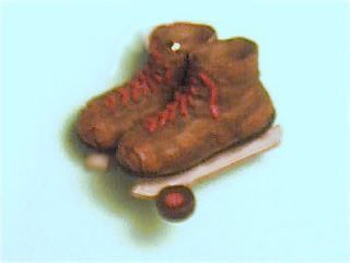 russ berrie hockey boots puck ornament gift boxed time left