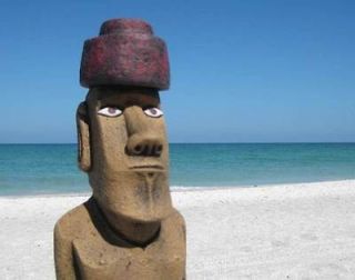 Authentic Easter Island Moai Statue Garden Tiki Completed Replica