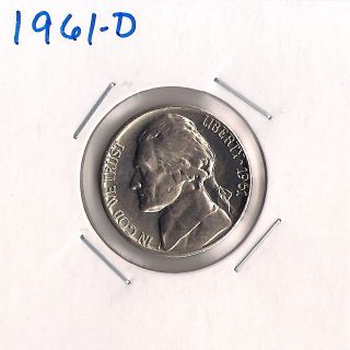 1961 D BU JEFFERSON NICKEL ~ I HAVE ALL 1960 1969 P D S NICKELS LISTED