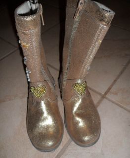 lelli kelly gorgeous gold boots size 24 8