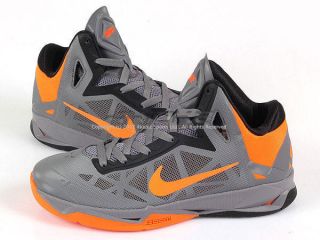 Nike Zoom Hyperchaos X Charcoal/Total Orange Black Basketball Shoes 