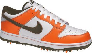 nike dunk ng golf shoes white cargo khaki safety orange